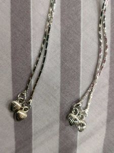 Dangling Heart Silver Earrings