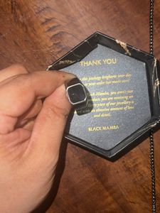 Men’s Black Mamba Necklace &amp; Ring free size