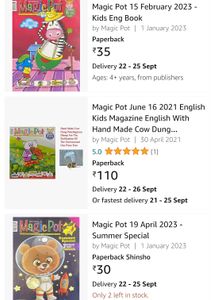 Pack of 4- MagicPot Kids All in One Activity Magazine with Free LED Watch