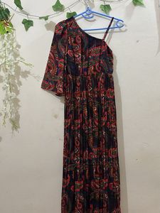 Paisley One Shoulder Dress