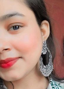 Sparkling Silver Jhumka Earrings