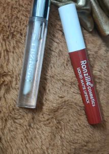 Liquid Matte Lipstick &amp; Transparent Lip Gloss
