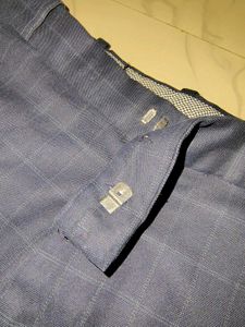 Blue Plaid Dress Pants