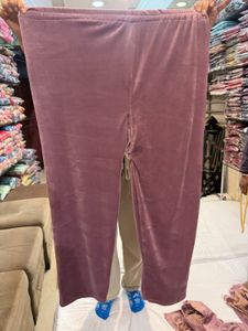 Mauve Velvet Kurta Set Patchwork Design