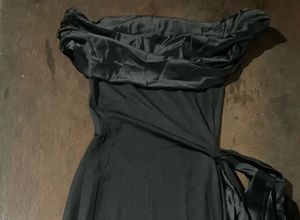 Elegant Black Off-Shoulder Gown Dress  from Savana