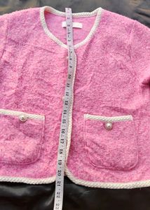 (Made In Korean) Pink Knit Cardigan