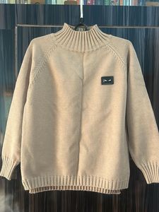Beige Turtleneck Sweater