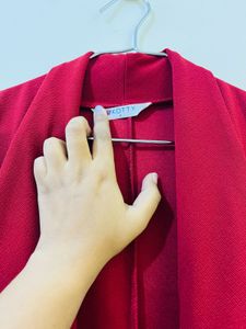 Red Draped Cardigan Small Size