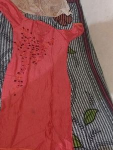 Cotton  Kurti With Embroidery