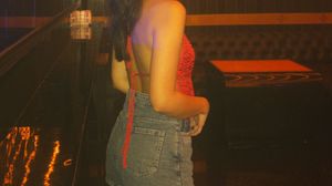 Red Sequence Halter Top