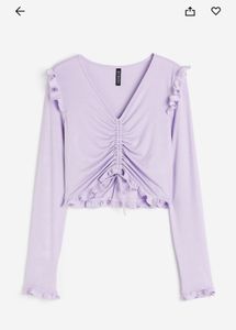 Lilac Ruffle Detail Top