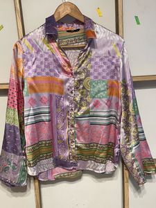 Patchwork Print Shirt