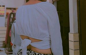 White Long Sleeve Crop Top