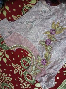 Embroidery work gown padd added