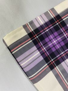 Purple Mini Checkered Skirt