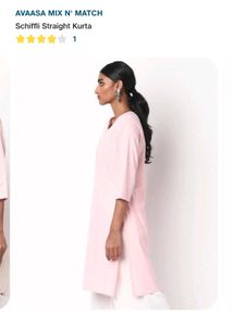 Avaasa Elegant Pink Chikankari Kurta
