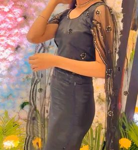Elegant Black Indowestern Gown