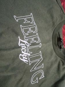 Olive Green &#39;Feeling Lucky&#39; Sweatshirt