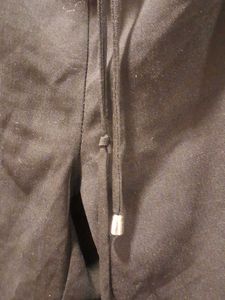 Black Casual Joggers with Gold Zippers