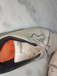 Puma White Perforated Sneakers
