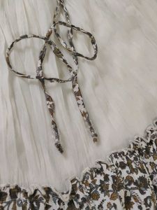 White Kalamkari Print Long Skirt | Ethnic &amp;Elegant