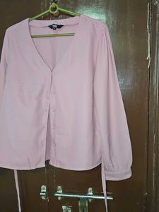 Pink Beautiful Shirt top With Belt