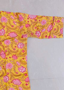 Yellow Floral Kurtis