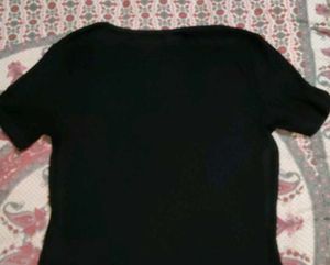 Black Button-Up Top