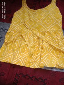 Yellow Printed Top