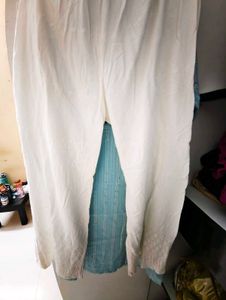 Light Blue Striped Kurta Pant Set