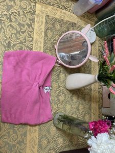 Pink Knitted tube top