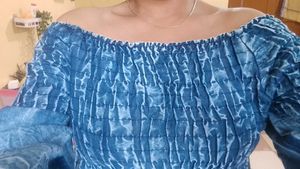 Blue Off-Shoulder Top✨💥