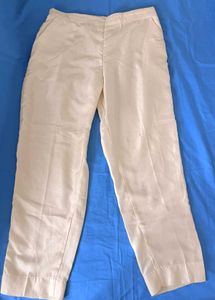 Beige Straight Leg Pants