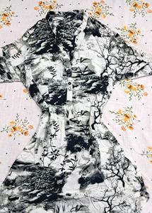 Abstract Print Tunic Top