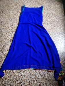 Blue Embroidered Dress