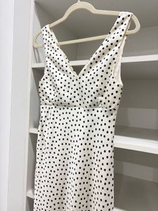 Zara Satin Polka Dress
