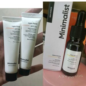 Minimalist Sunscreen And Serum.
