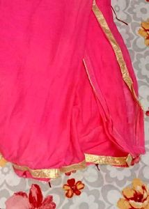 Elegant Pink Embroidered Kurta Set Without Stitch