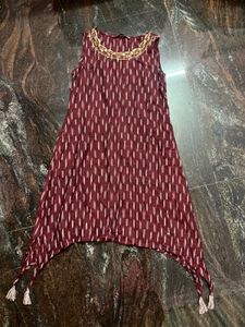 Printed Sleeveless Kurta