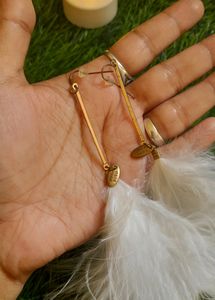 Hand Made Feather Earrings🪶🤍