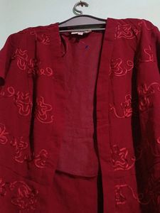 Maroon Georgette  Shrug