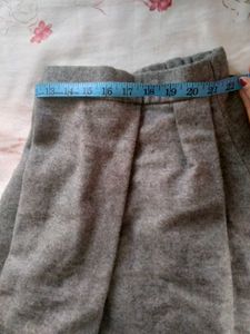Gray Wool Skirt