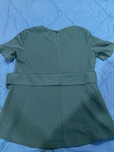 Green Shein Top with Belt