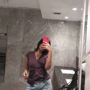 Shein's Front Ruched Top