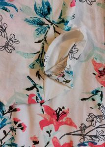 White Long Dress With Waist Tie