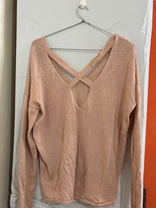 Criss Cross Back Long Sleeve Top