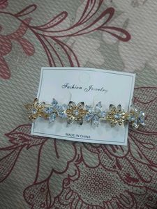 Floral Crystal Hair Clip Barrette