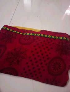 Elegant Red &amp; Yellow Saree