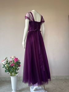 lovely violet tulle gown