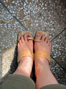 Nude  Woman Block  Heels